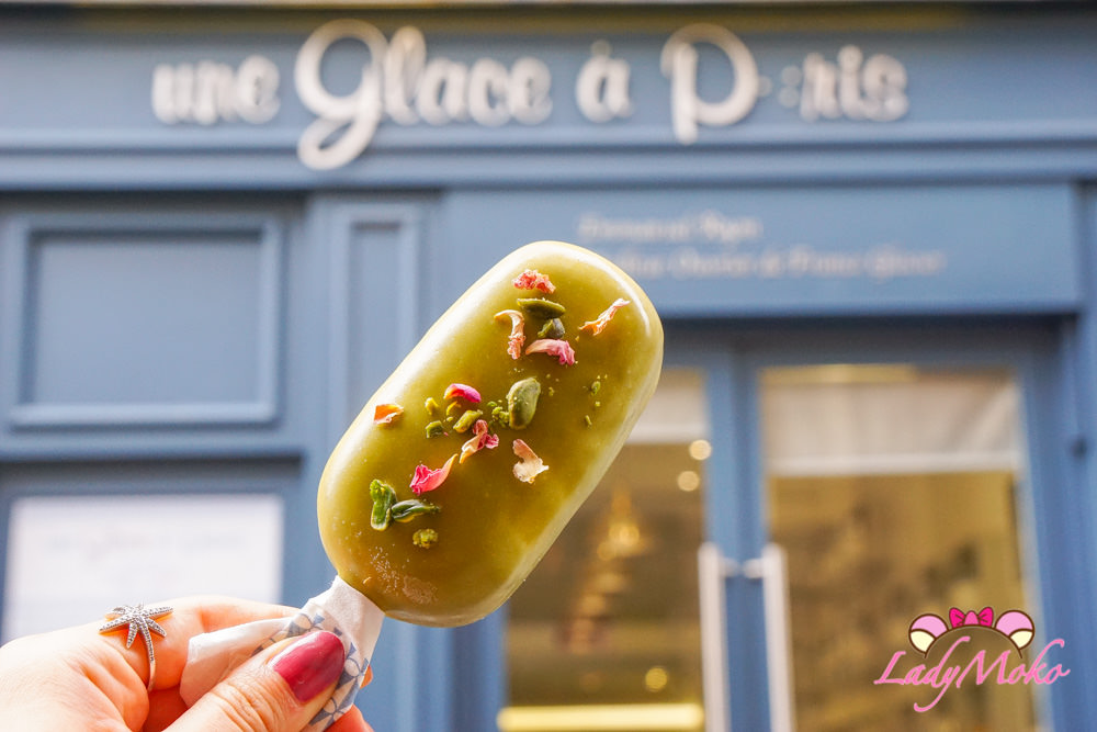 巴黎甜點｜Une Glace à Paris,冰淇淋與法式甜點的結合,抹茶冰棒造型冰淇淋療癒系甜點
