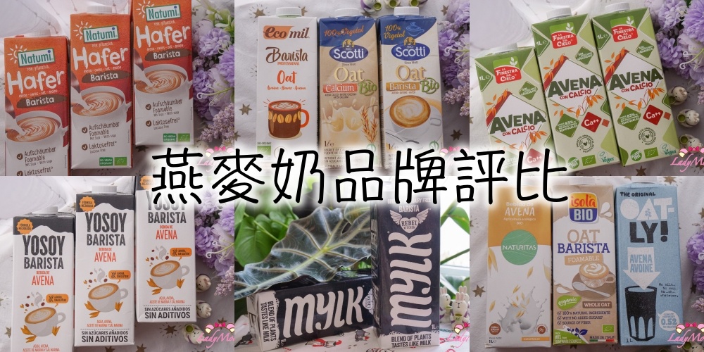 19款歐洲燕麥奶品牌評比與推薦｜依奶泡,濃郁度,好喝度,回購意願