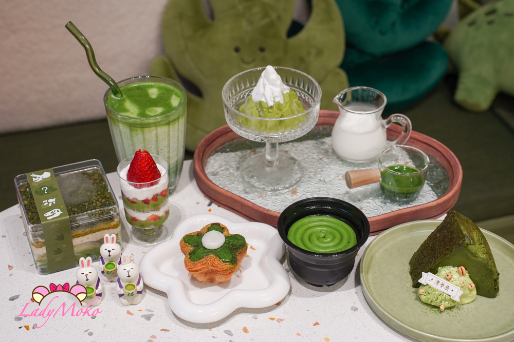 新莊美食 | 飄夢島甜點 : 重度抹茶控必收！恐龍主題夢幻綠色系甜點