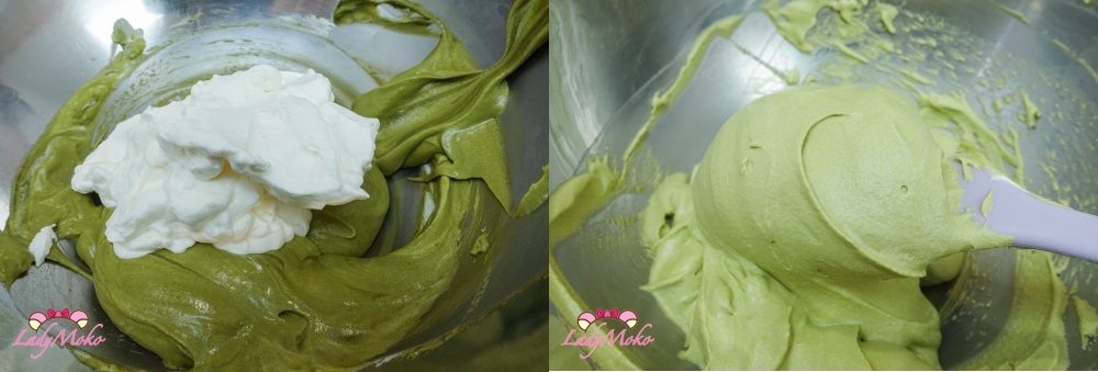 製作完成的法芙娜抹茶巧克力甘那許