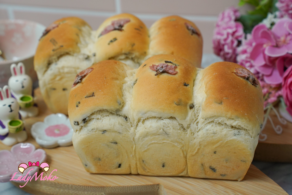 高含水吐司配方 牛奶150g製作超柔軟櫻花生吐司 High hydration milk bread with 150g milk ultra soft sakura loaf