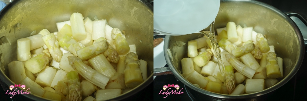 白蘆筍濃湯食譜做法，加入高湯