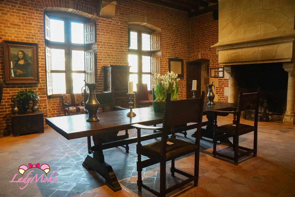 法國羅亞爾河城堡景點 Château du Clos Lucé 餐桌