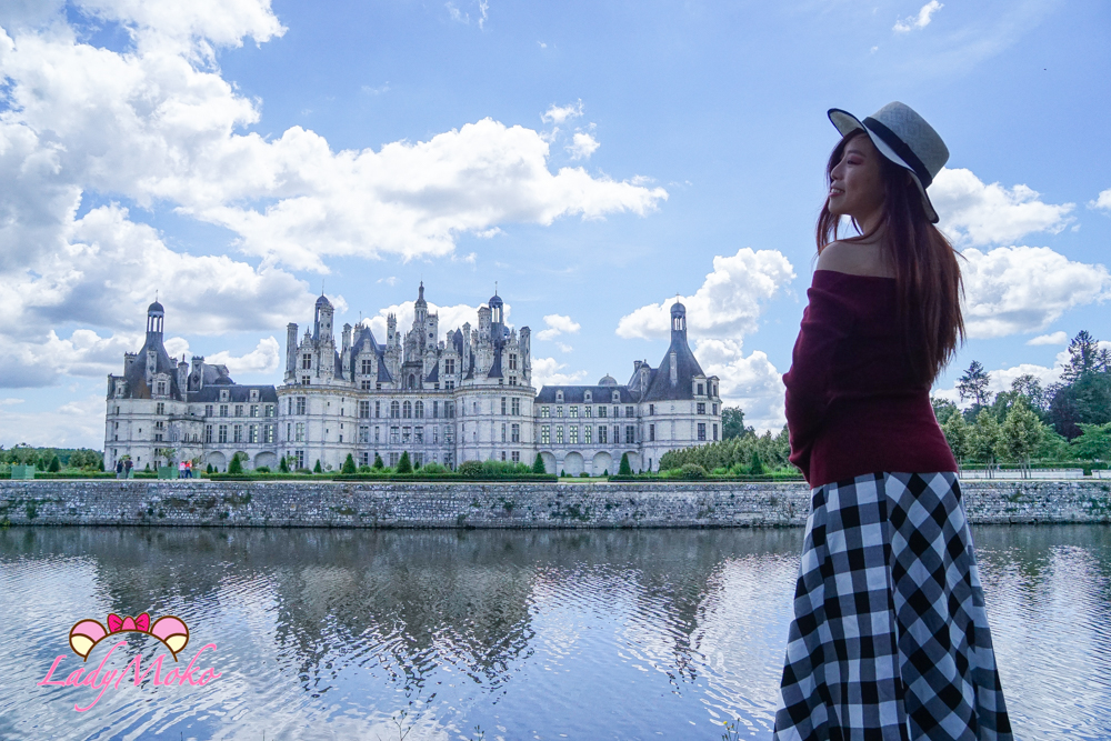 法國羅亞爾河城堡景點 Château de Chambord 城堡隔水倒影