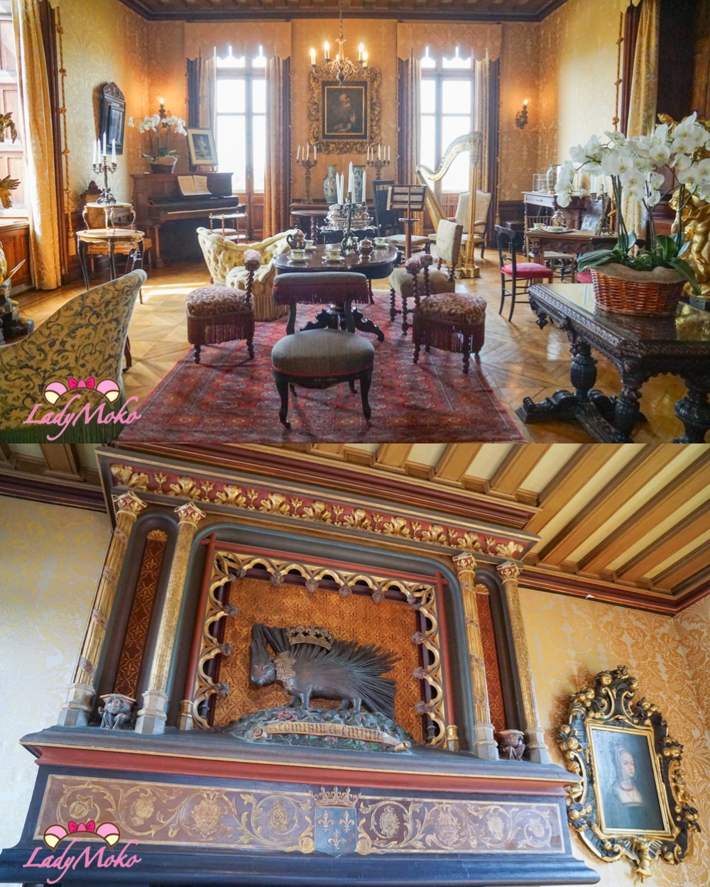 法國羅亞爾河城堡景點 肖蒙城堡 Château de Chaumont 城堡內部細節