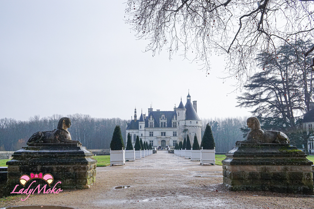 法國羅亞爾河城堡景點 雪儂梭城堡 Château de Chenonceau 遠看城堡
