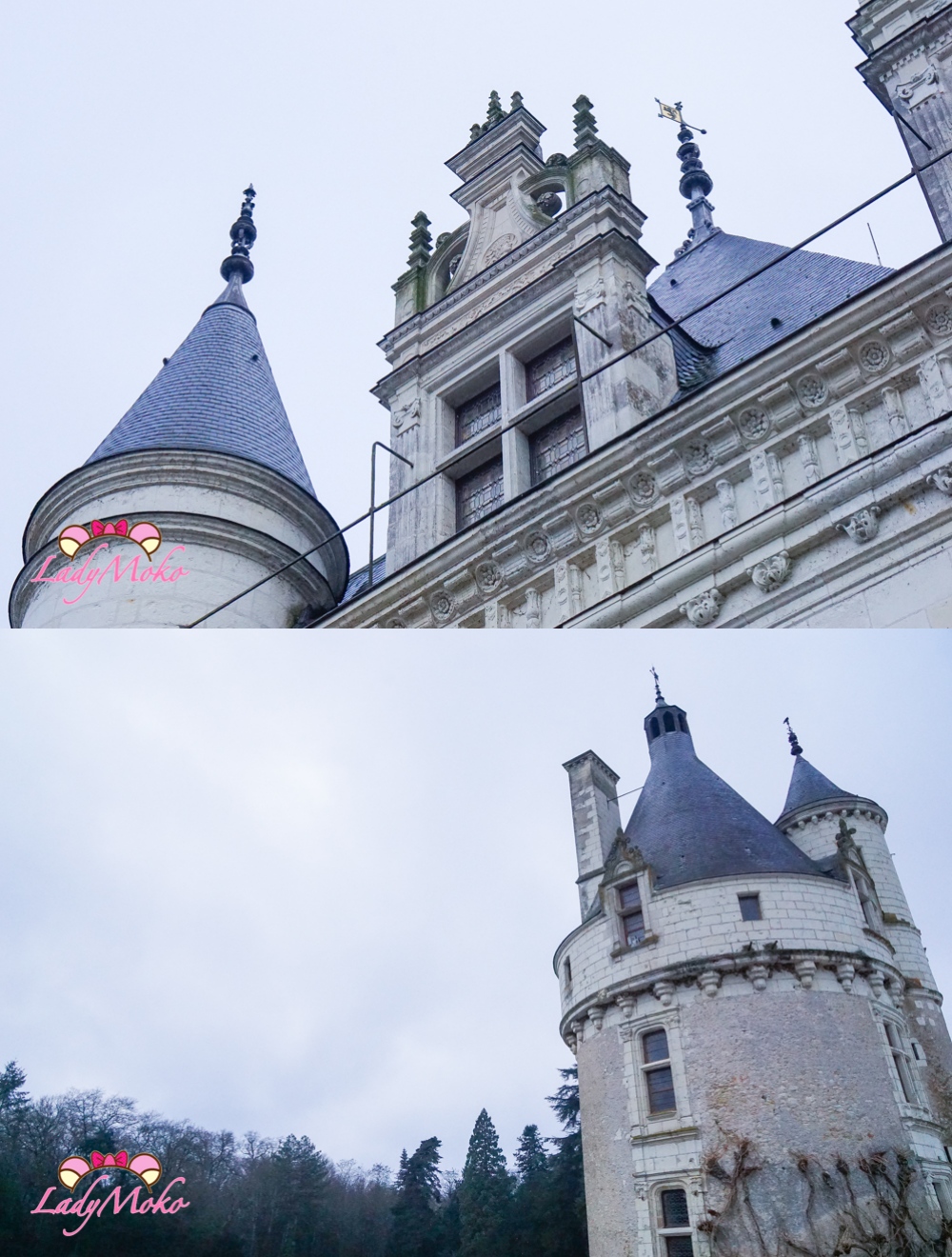 法國羅亞爾河城堡景點 雪儂梭城堡 Château de Chenonceau 尖塔屋頂