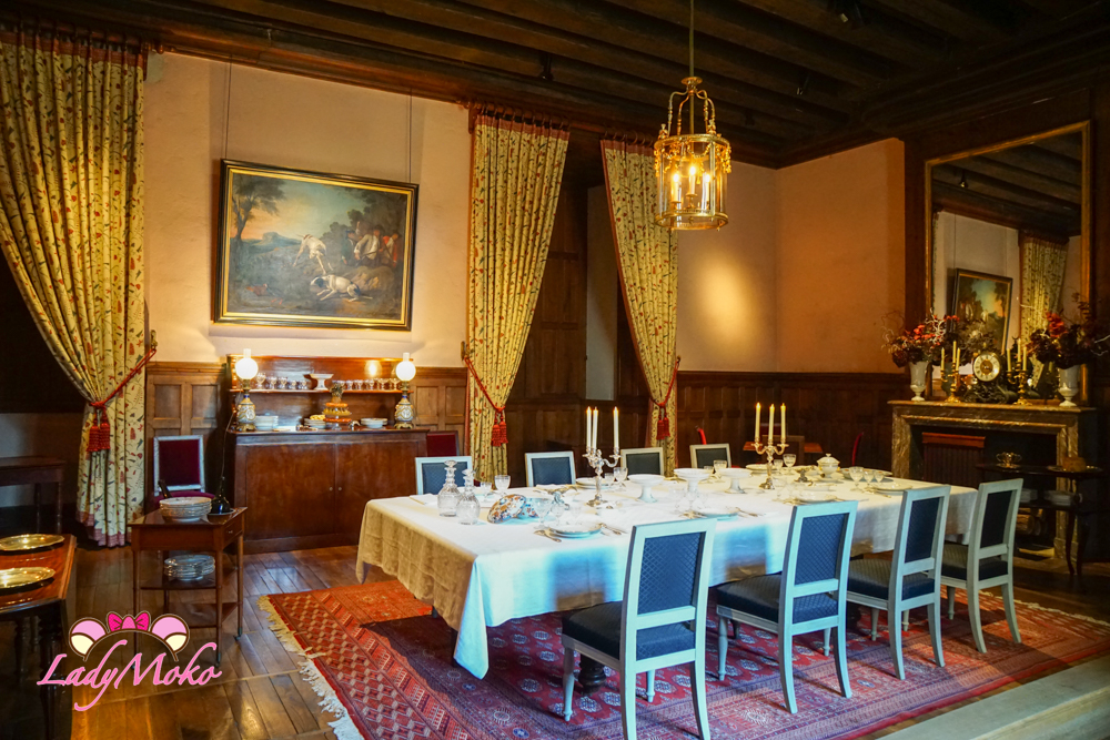 法國羅亞爾河城堡景點 Château d'Azay-le-Rideau 阿澤勒麗多城堡招待客人的餐廳