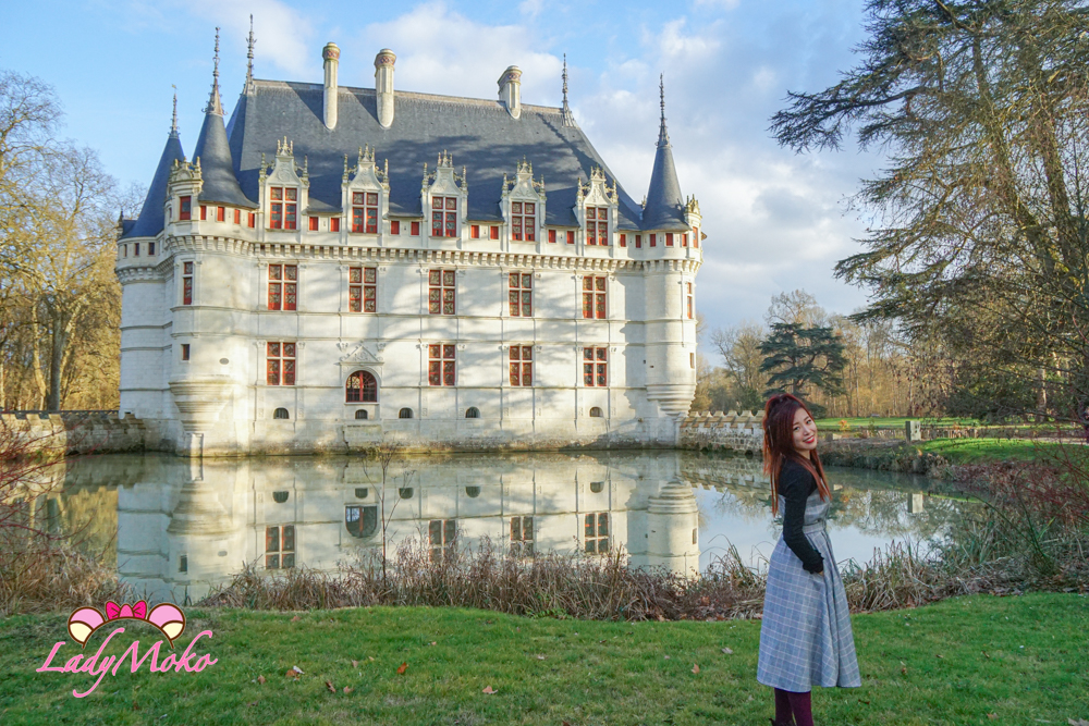 法國羅亞爾河城堡景點 Château d'Azay-le-Rideau 阿澤勒麗多城堡河中倒影推薦拍攝地點