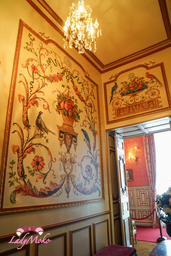 法國羅亞爾河城堡景點 Château de Cheverny 雪維尼城堡 牆壁雕畫細節