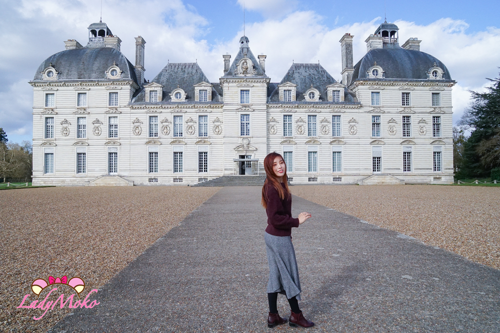 法國羅亞爾河城堡景點 Château de Cheverny 雪維尼城堡 我與城堡外觀