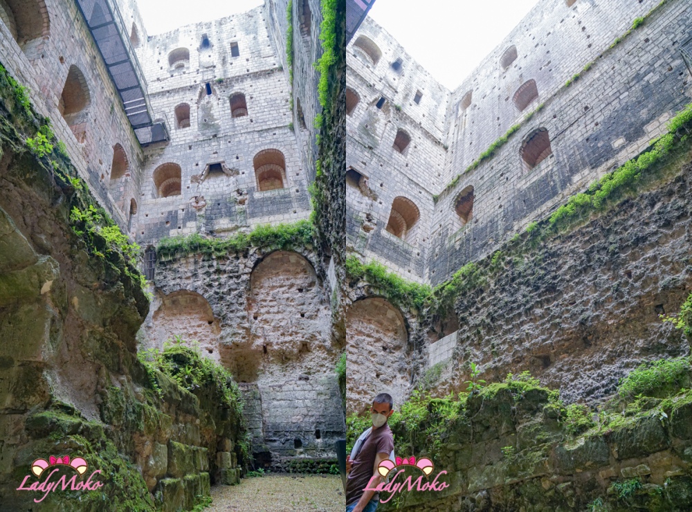 法國羅亞爾河城堡景點 Château de Loches 洛什城堡 從底部往上看整個Donjon塔樓