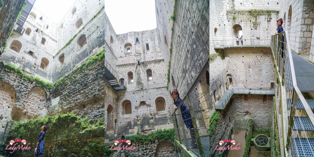 法國羅亞爾河城堡景點 Château de Loches 洛什城堡 donjon塔樓三層不同高度視角