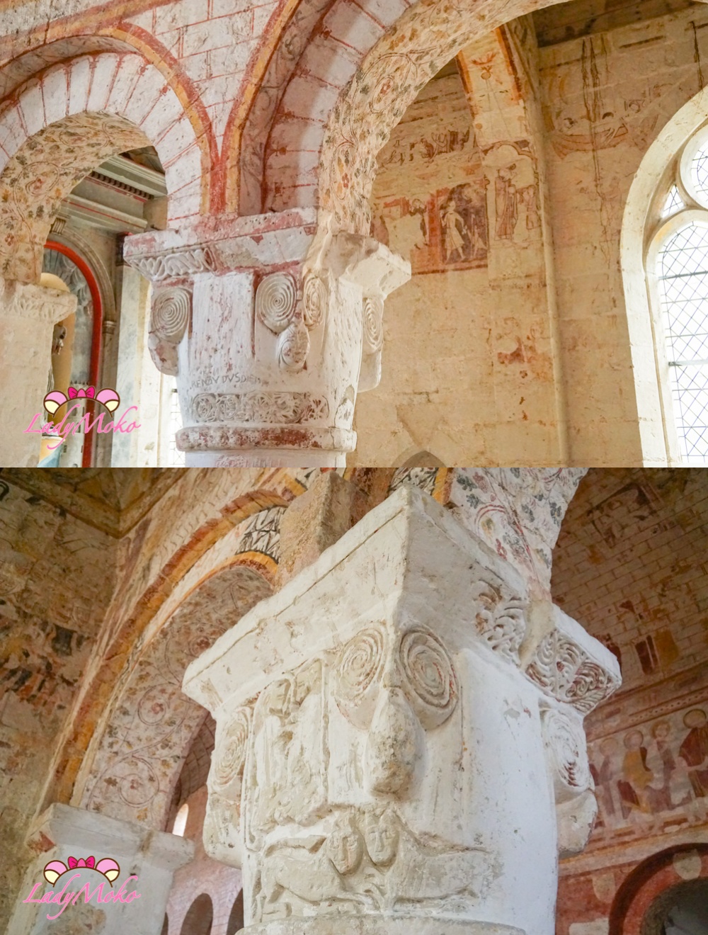 法國羅亞爾河城堡景點 Lavardin Saint-Genest Church 拉瓦爾丹聖熱內教堂 石雕裝飾與建築細節