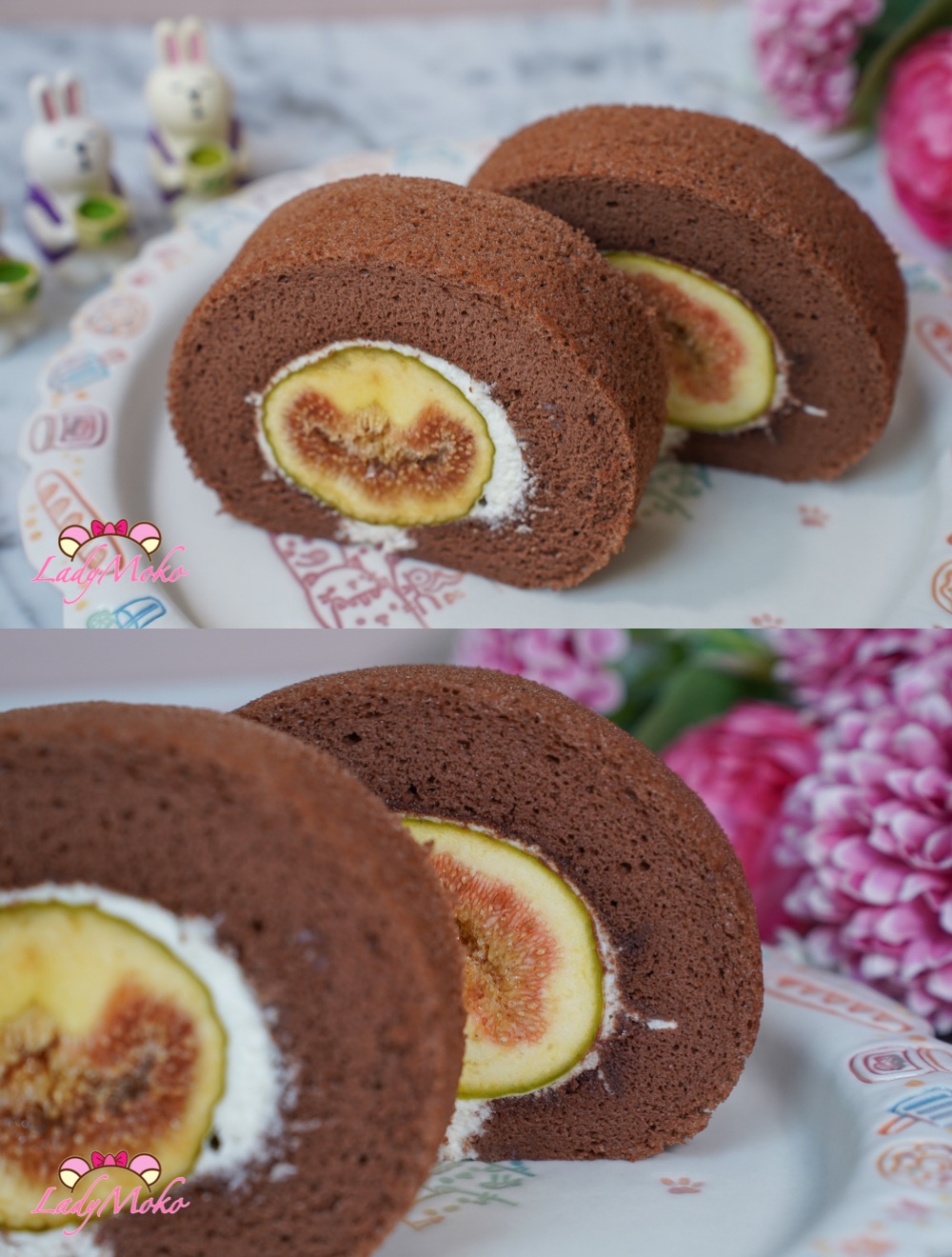 無花果巧克力蛋糕捲食譜 Extra-Thick Fig Chocolate Roll Cake Recipe 成品細節照片