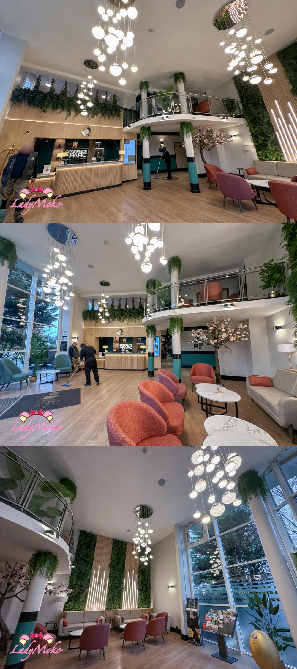 巴黎迪士尼平價飯店推薦 Residence du Parc Val D’Europe 大廳非常氣派豪華
