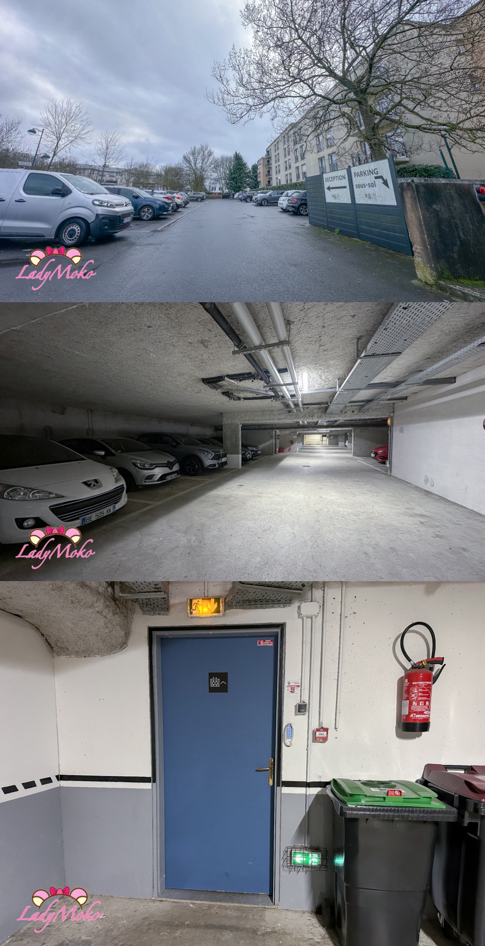 巴黎迪士尼平價飯店推薦 Residence du Parc Val D’Europe 停車場車位不少