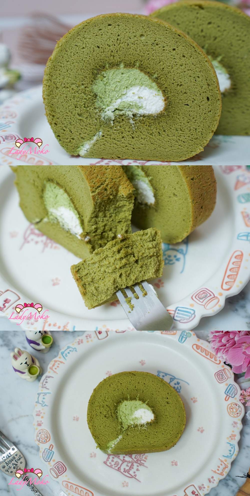 六顆蛋超厚極限抹茶蛋糕捲食譜 Six Egg Extra Thick Extreme Matcha Roll cake Recipe 切面品嚐心得