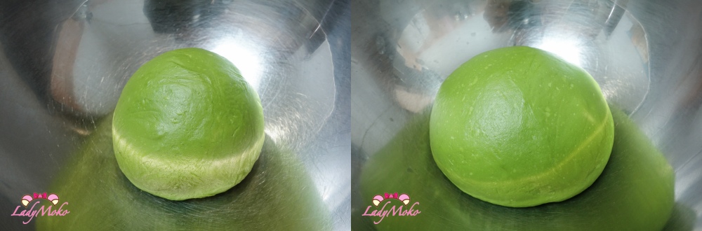 抹茶鹹蛋黃卡士達麵包食譜 麵團發酵 Matcha Salted egg yolk Custard bread recipe