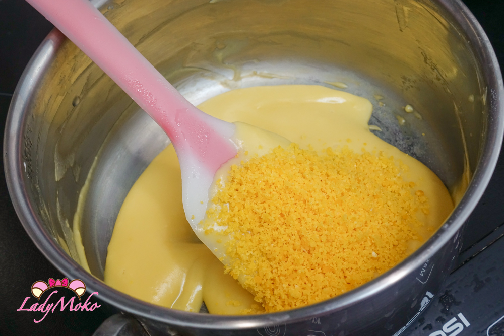 抹茶鹹蛋黃卡士達麵包食譜 加入鹹蛋黃 Matcha Salted egg yolk Custard bread recipe