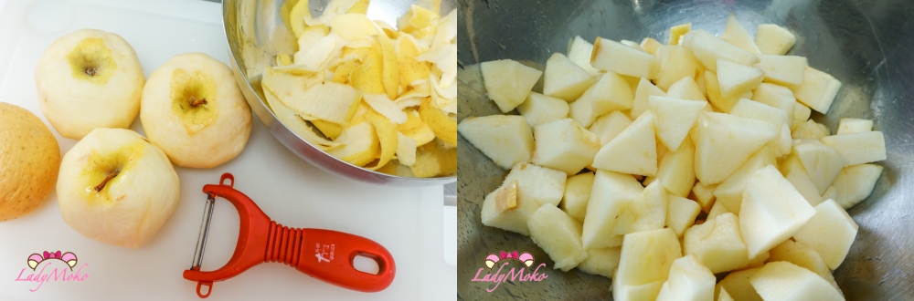 肉桂焦糖蘋果餡食譜切蘋果 Garniture aux pommes caramélisées à la cannelle recipe