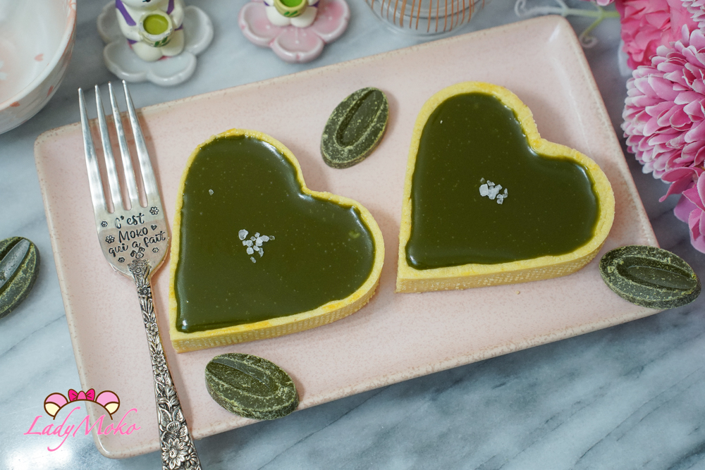 抹茶生巧克力塔成品 Matcha nama chocolate tart
