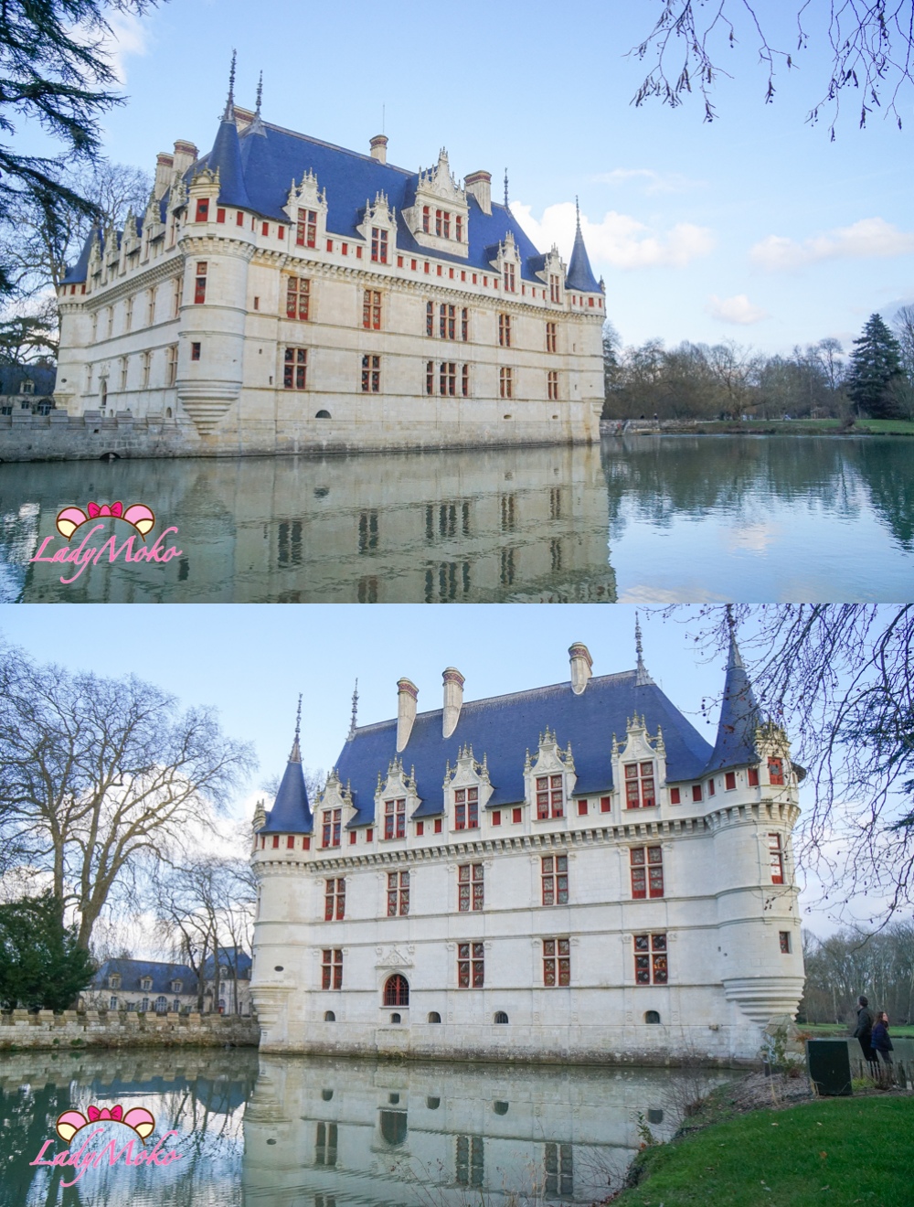 法國羅亞爾河城堡景點 Château d'Azay-le-Rideau 阿澤勒麗多城堡 倒映於安德爾河上的文藝復興寶石