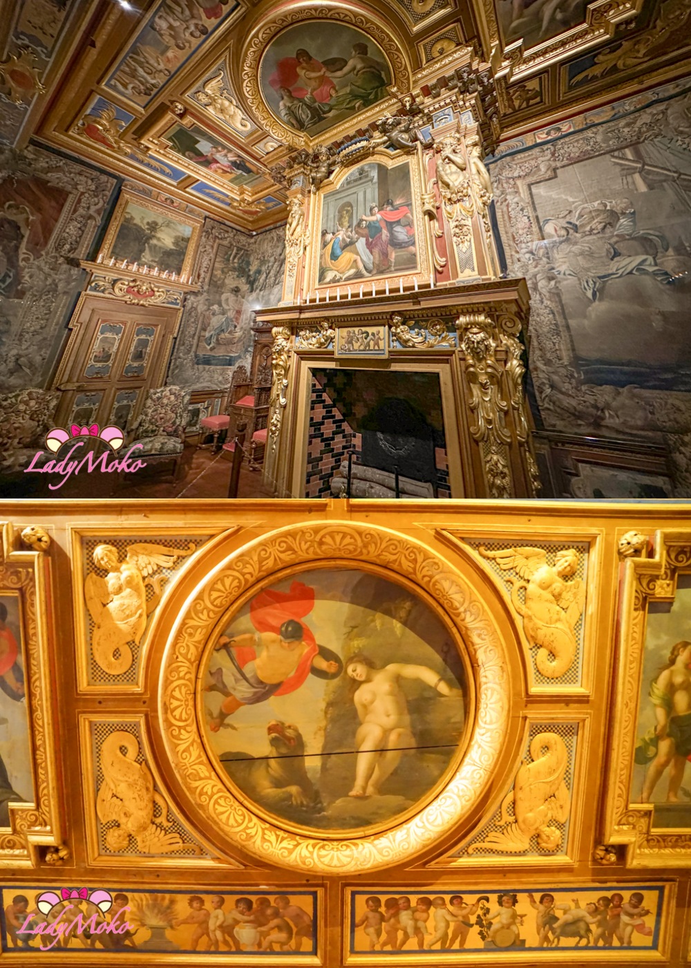 法國羅亞爾河城堡景點 Château de Cheverny 雪維尼城堡 國王房間細節