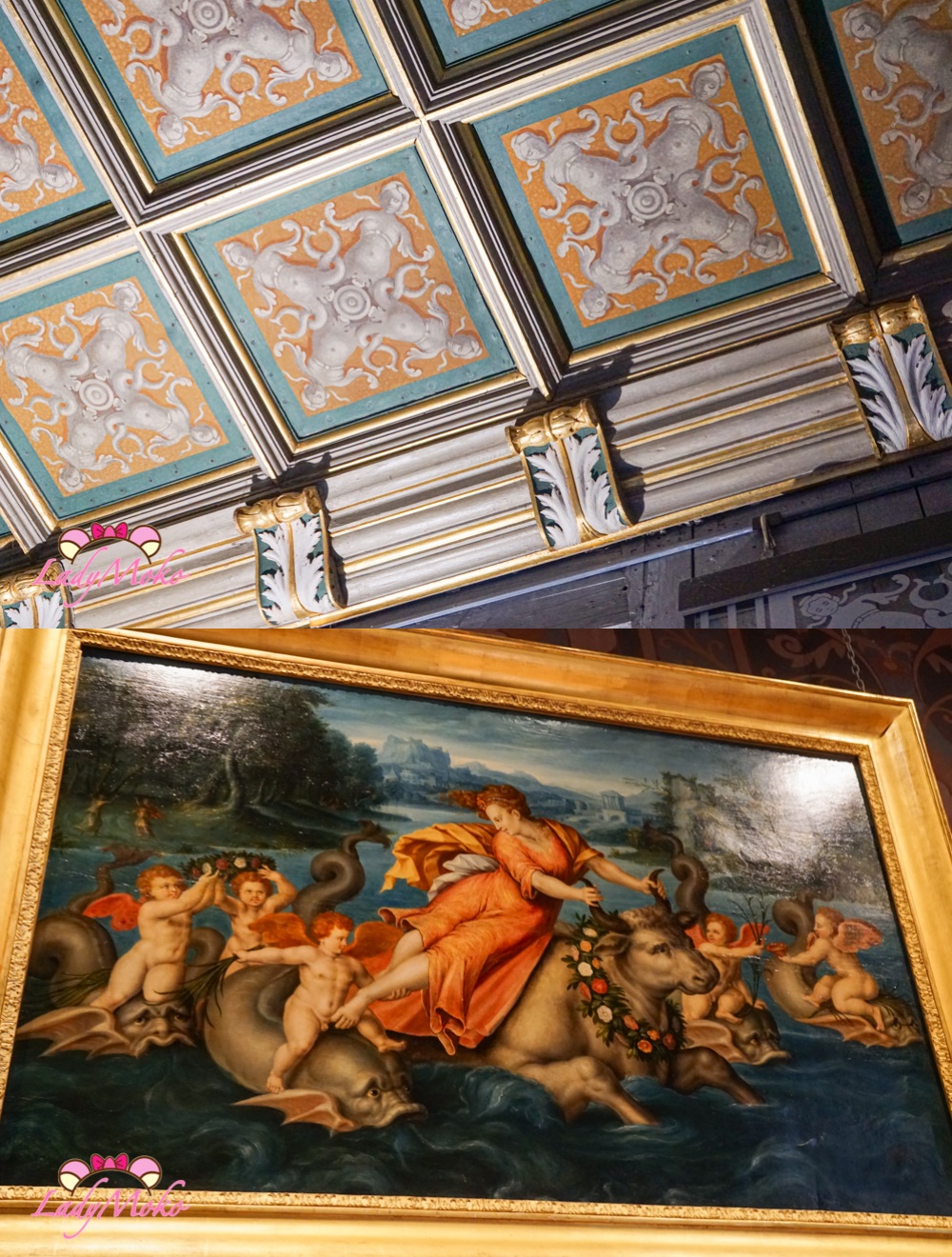 法國羅亞爾河城堡景點 布盧瓦城堡（Château de Blois） 天花板與壁畫