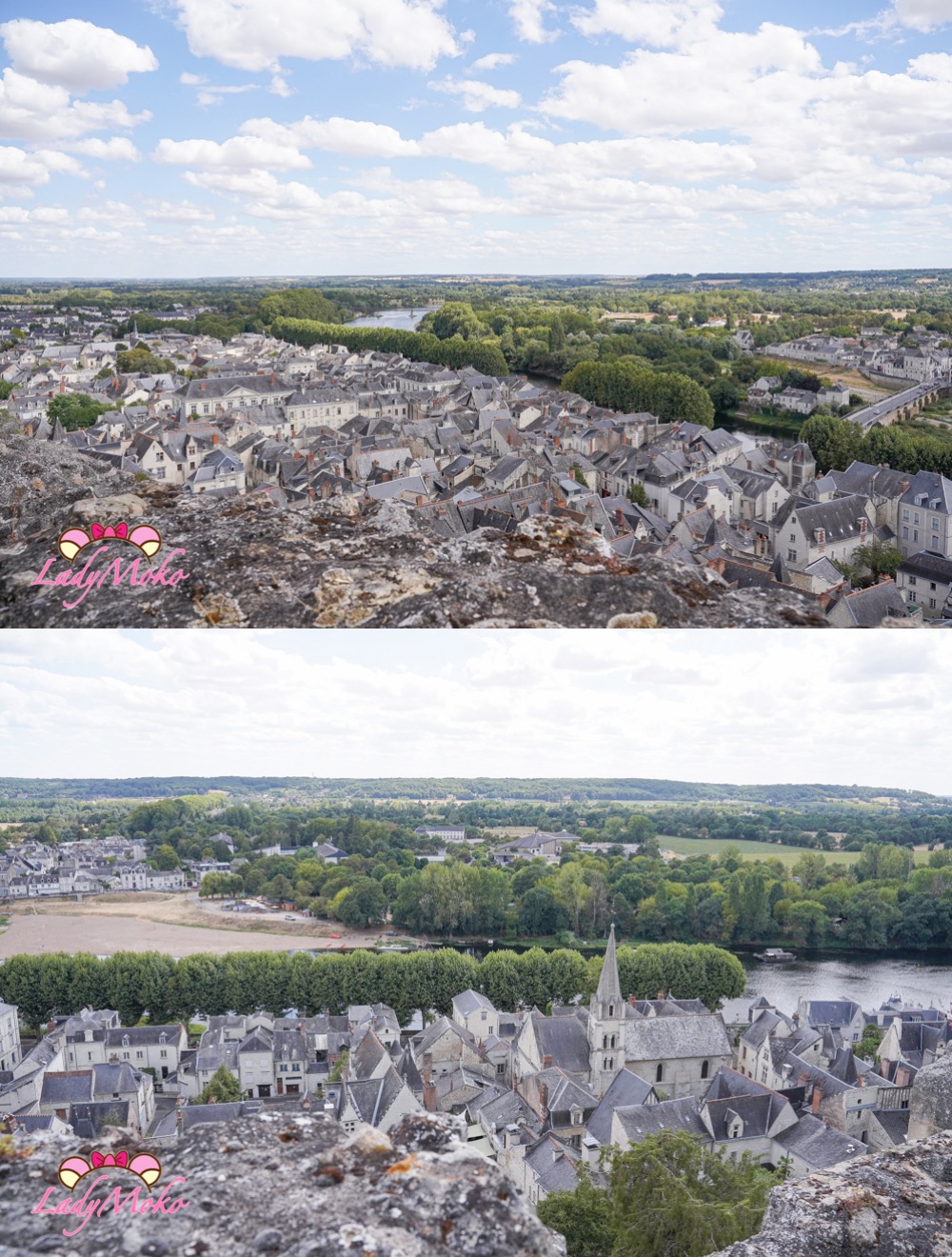 法國羅亞爾河城堡景點 希農城堡 Forteresse royale de Chinon 天氣好的絕美景