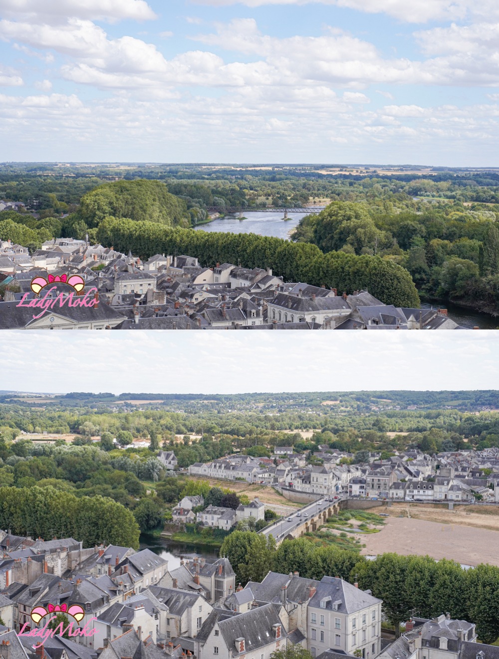 法國羅亞爾河城堡景點 希農城堡 Forteresse royale de Chinon 高處絕美市景