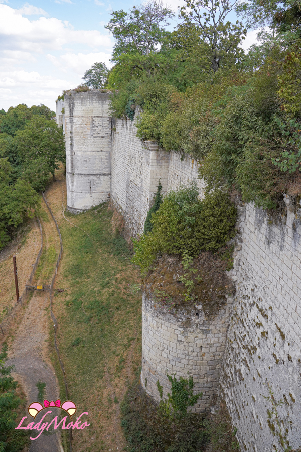法國羅亞爾河城堡景點 希農城堡 Forteresse royale de Chinon 城牆側面