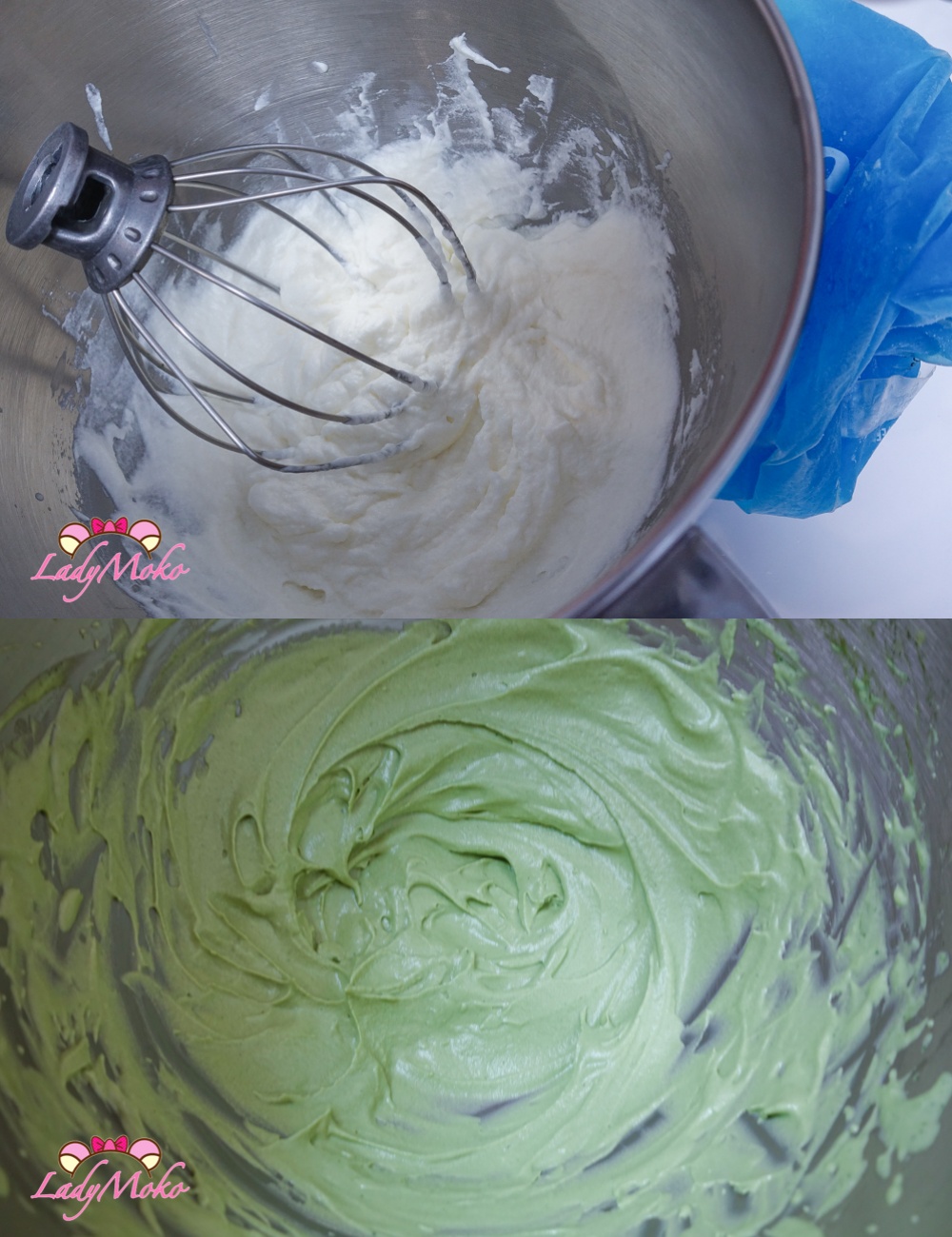 超厚抹茶櫻花雙餡抹茶蛋糕捲食譜 Matcha Sakura Roll Cake Recipe 打發鮮奶油