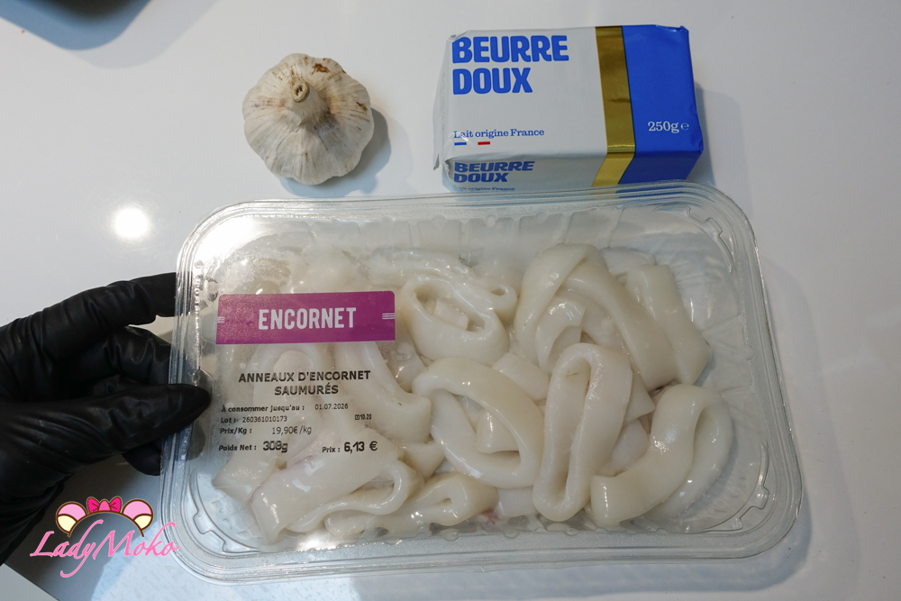 蒜炒奶油花枝食譜 需要的食材