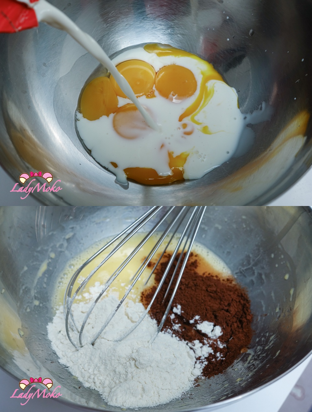 無花果巧克力蛋糕捲食譜 Extra-Thick Fig Chocolate Roll Cake Recipe 製作巧克力蛋黃糊