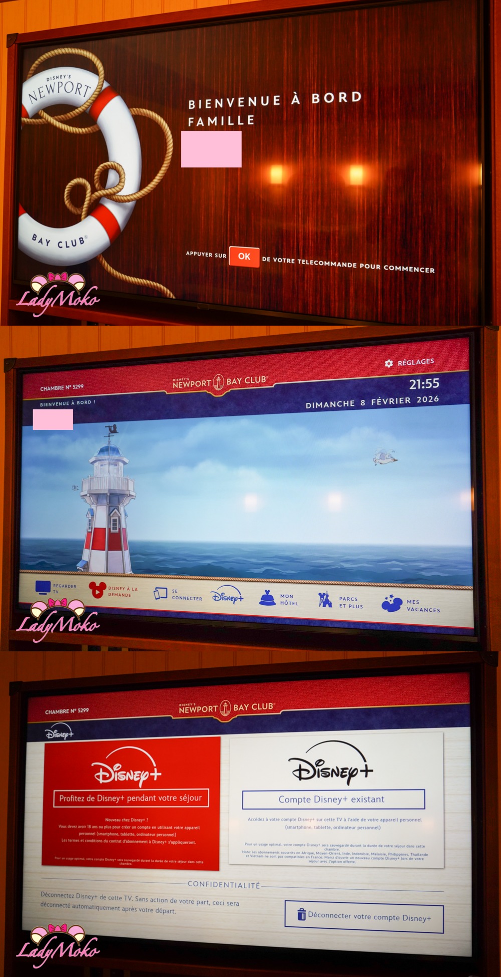 巴黎迪士尼飯店 Disney Newport Bay club 電視看免費看Disney+