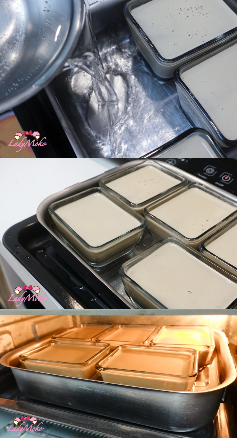鐵觀音焦糖布丁食譜 Tieguanyin Caramel Pudding Recipe 用水浴法烘烤布丁
