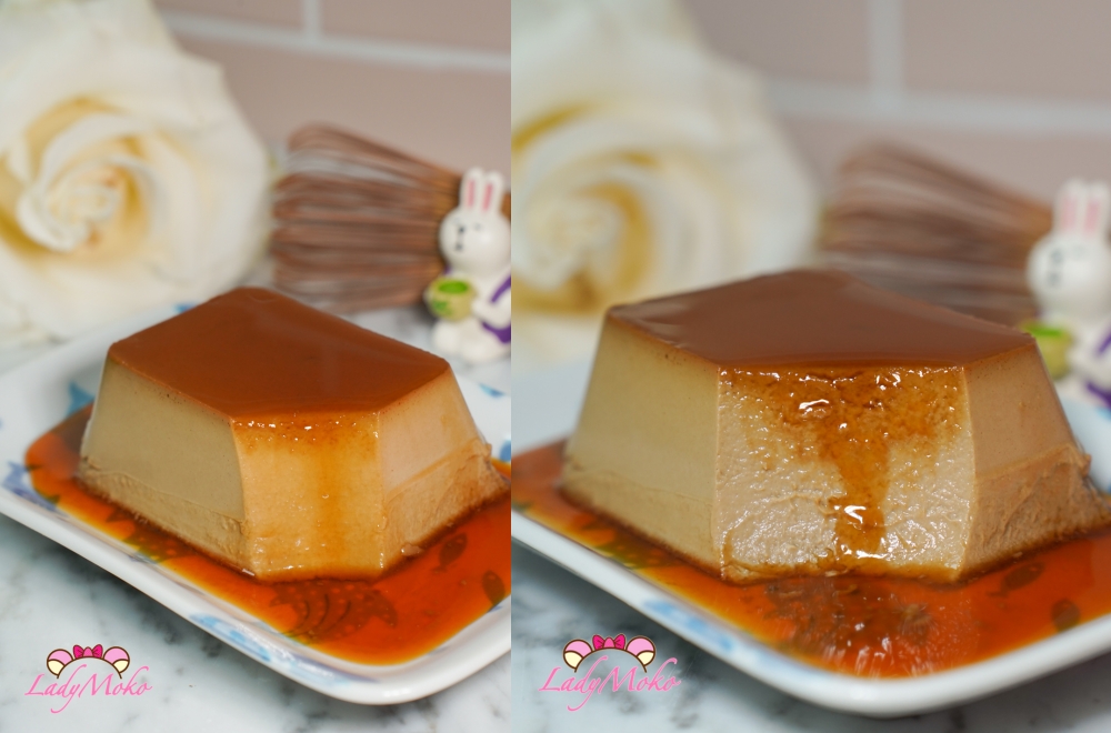 鐵觀音焦糖布丁食譜 Tieguanyin Caramel Pudding Recipe 切面布丁質地