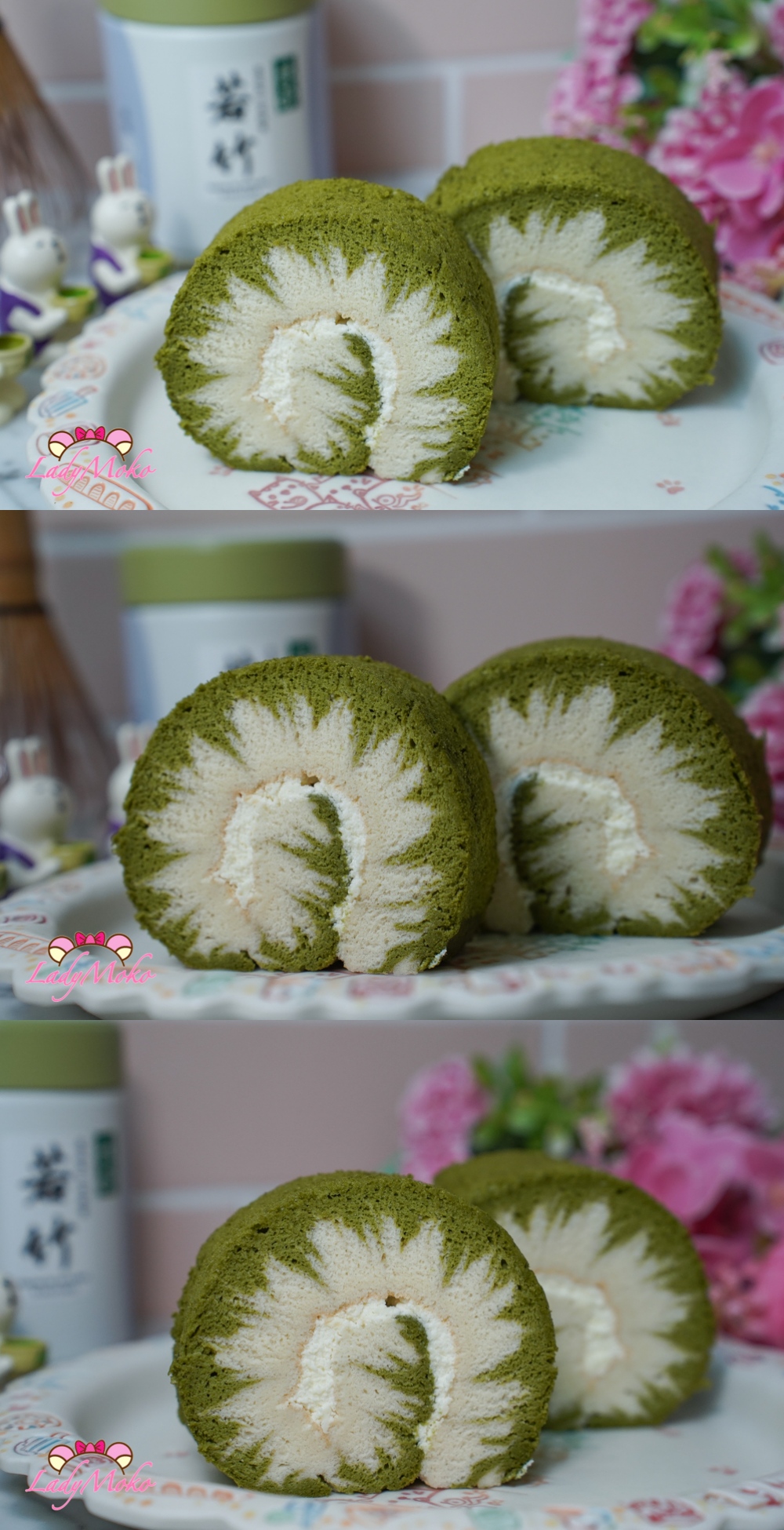 抹茶旋風蛋糕捲食譜 Hurricane Matcha cake roll 最詳細畫線方式